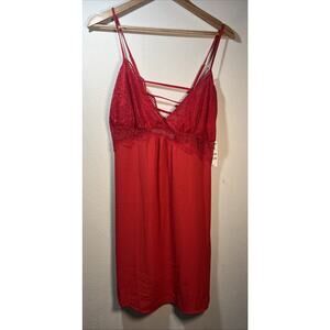 INC International Cpt Sz XXL Lace Nightgown Red Babydoll Lingerie NWT Sexy
